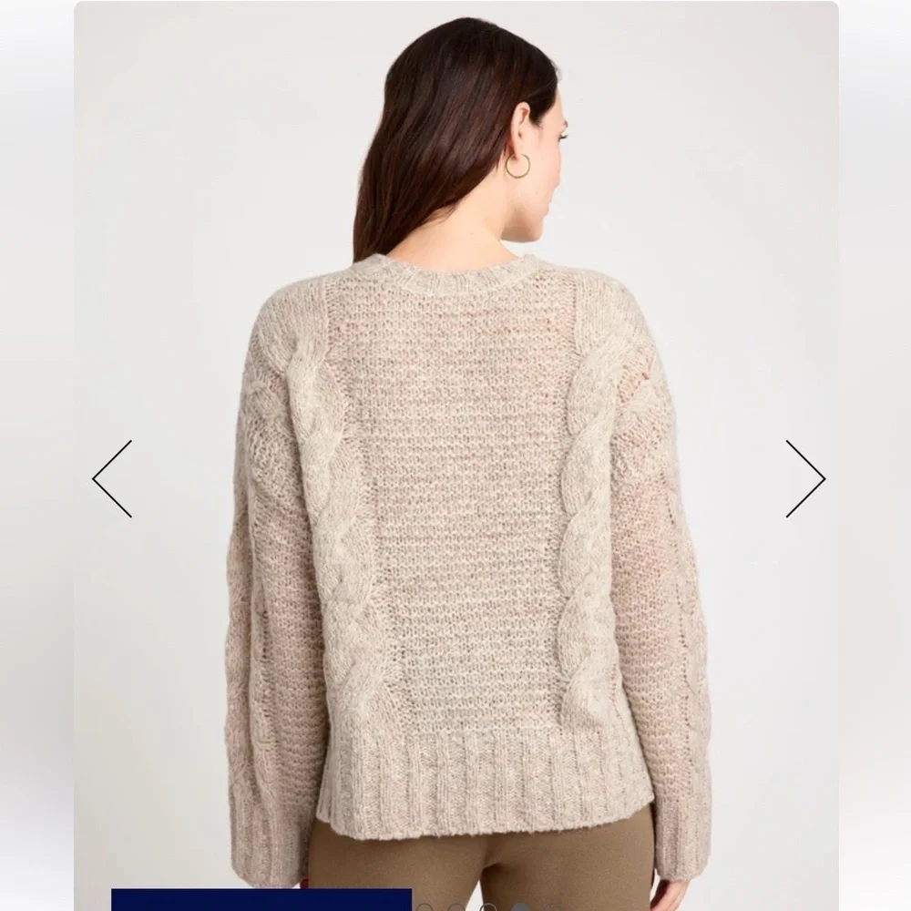 Splendid Cream Cable Knit Sweater